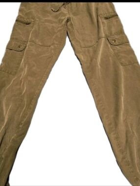 Banana Republic Cargo Jogger Pants Women’s Small Dark Green Elastic Waist